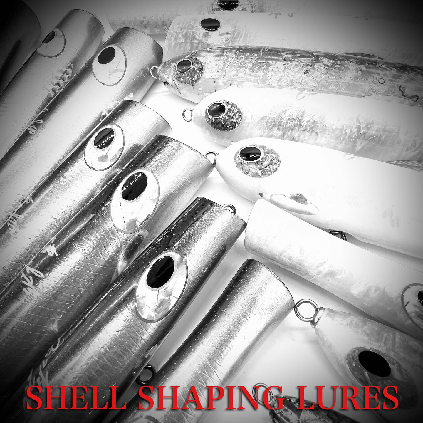 【SHELL SHAPING LURES】魂の貝田ルアー入荷しました〜🤗今回は、大きいとこから小さいとこまで多種多カラーです😆各機種2本位ですが、レアモデルも入ってますので、欲しい機種ございましたら店頭にてお尋ねください！
